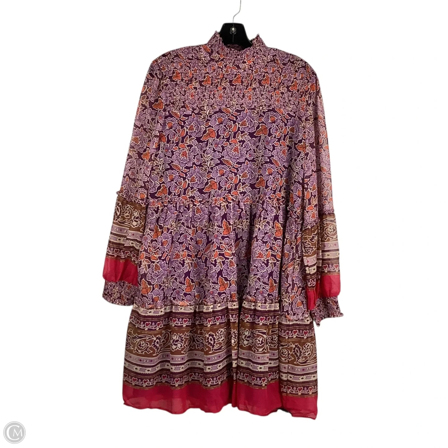 Dress Casual Short By Clothes Mentor In Orange & Purple, Size: Xl