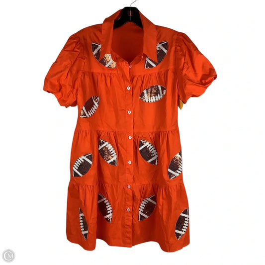 Dress Casual Short By Clothes Mentor In Orange, Size: M