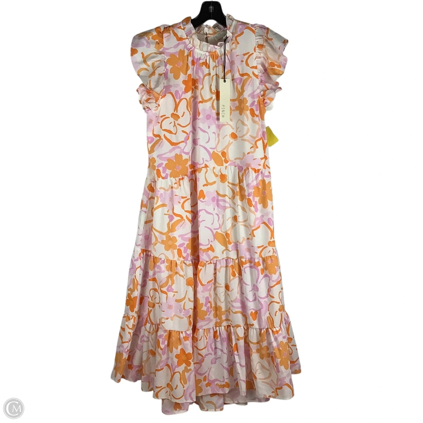 Dress Casual Midi By Pinch In Orange & Pink, Size: L