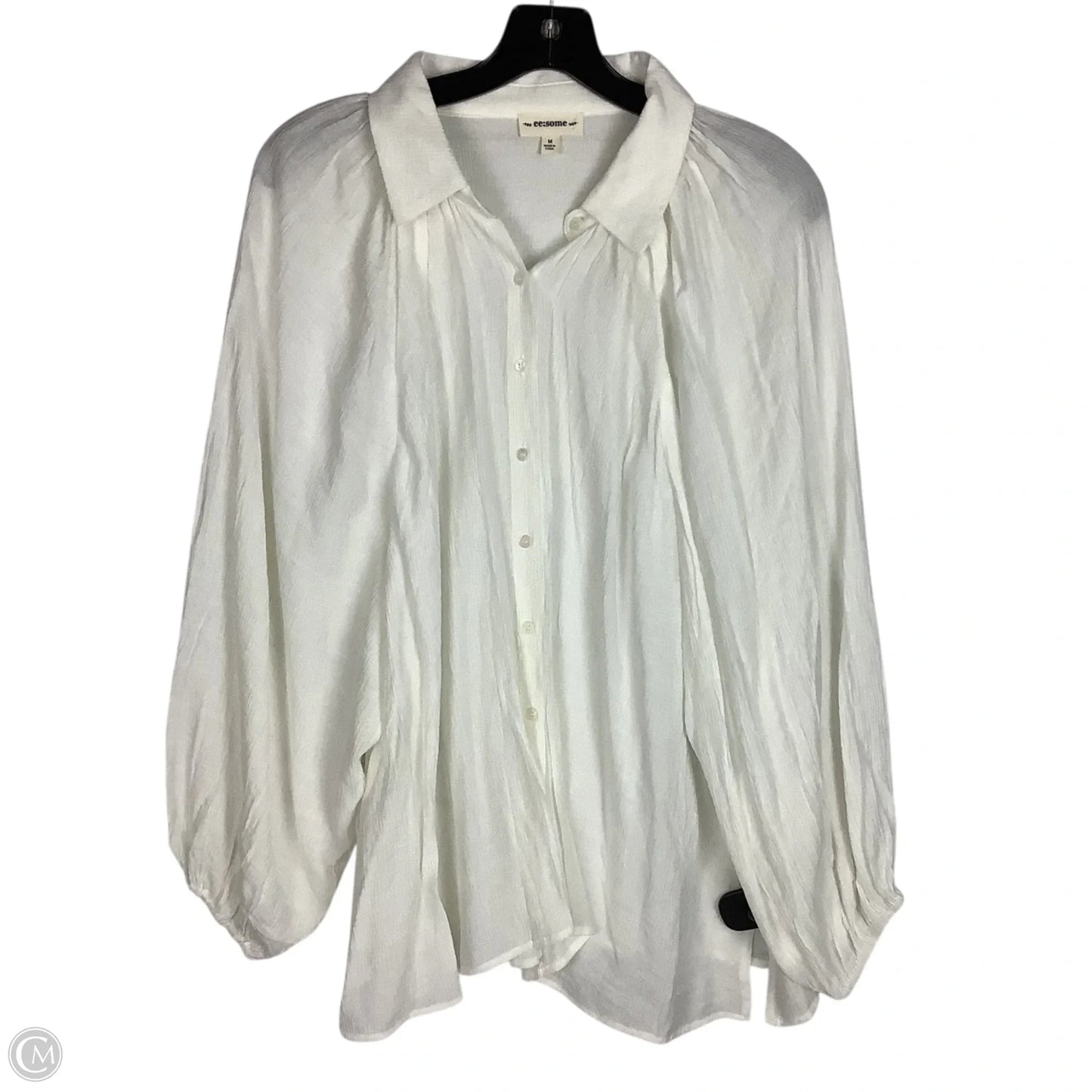 Top Long Sleeve By Entro In White, Size: M