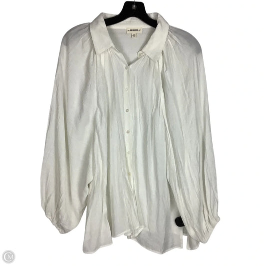 Top Long Sleeve By Entro In White, Size: M