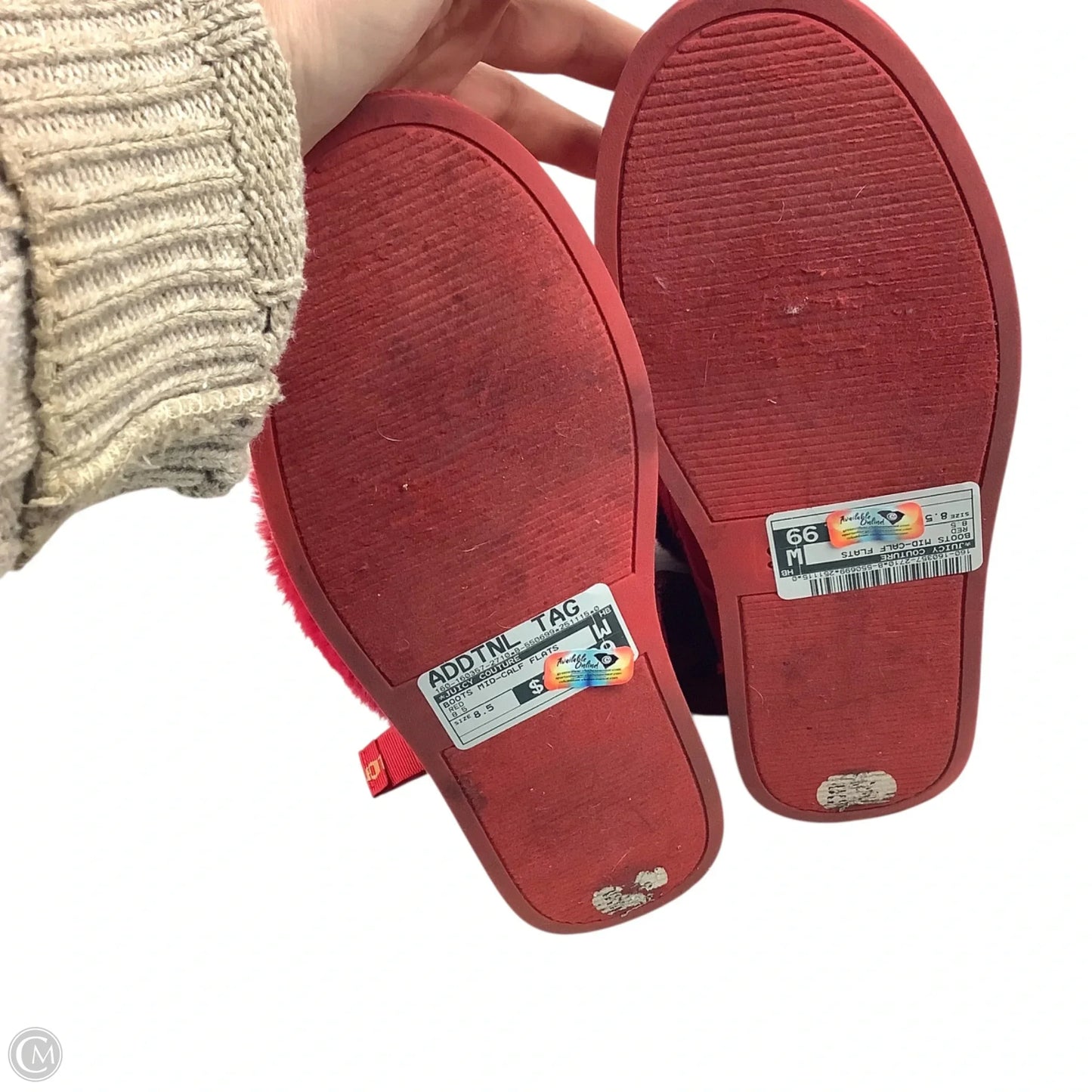 Boots Mid-calf Flats By Juicy Couture In Red, Size: 8.5