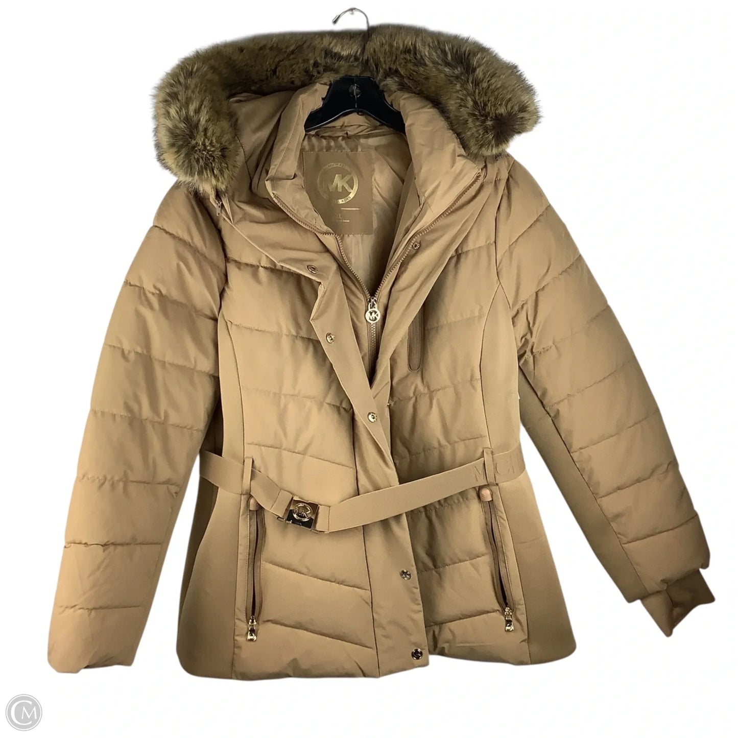 Jacket Puffer & Quilted By Michael By Michael Kors In Brown, Size: Xl