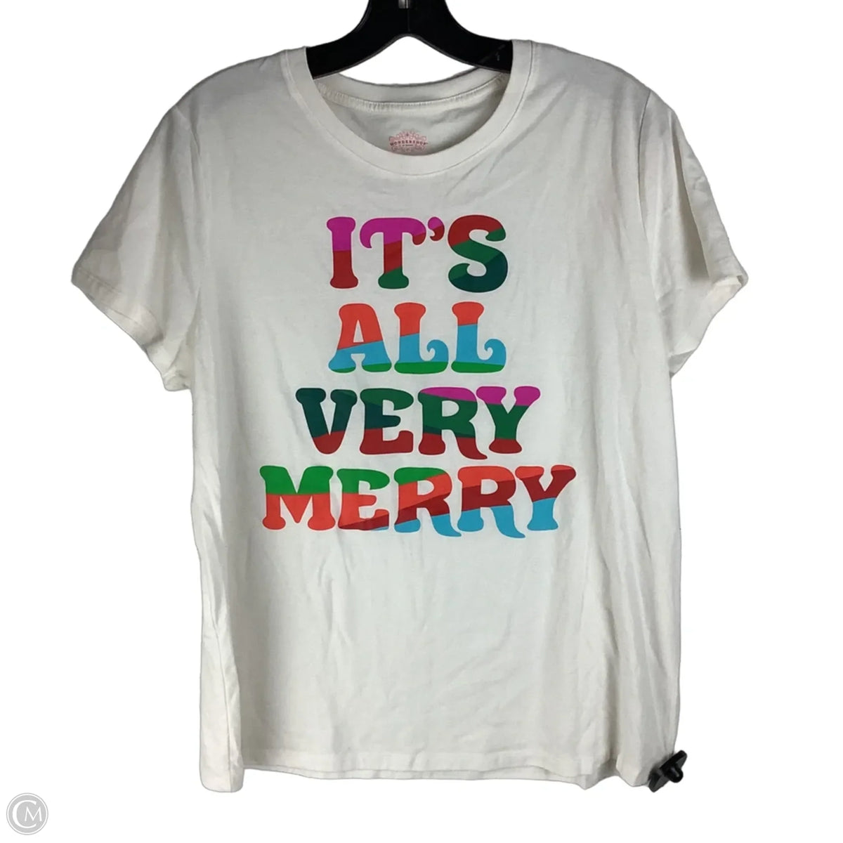 Top Short Sleeve Basic By Target In White, Size: L