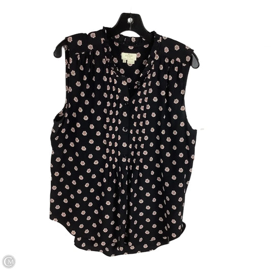 Top Sleeveless Designer By Kate Spade In Black, Size: Xl