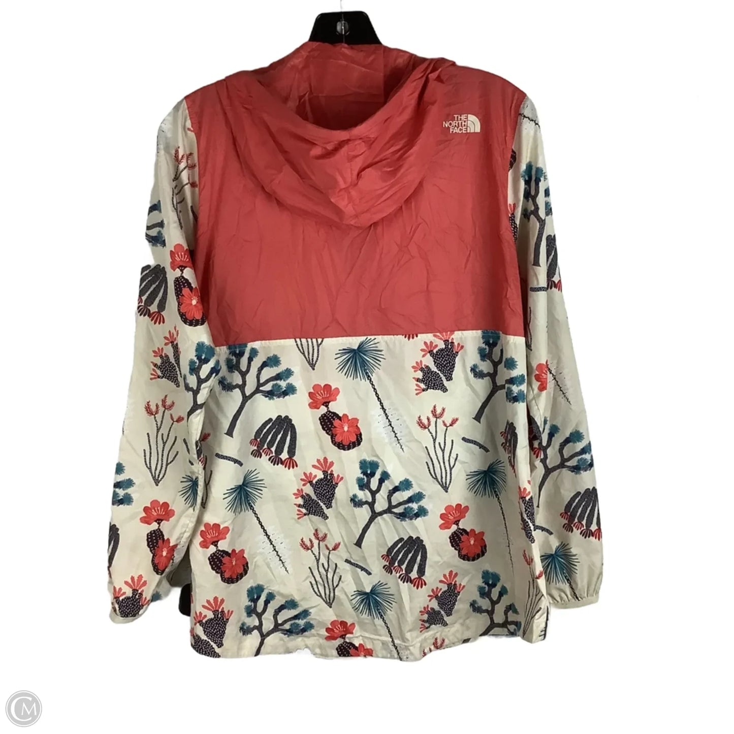 Jacket Windbreaker By The North Face In Cream & Pink, Size: Xs