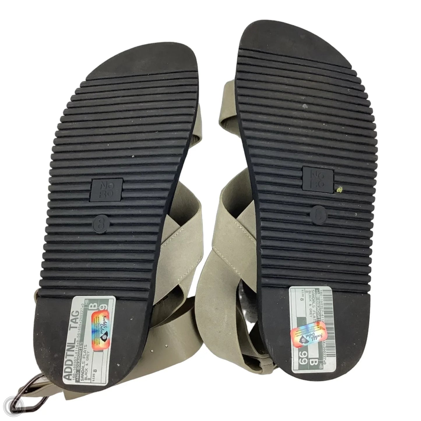 Sandals Flats By No Boundaries In Black & Grey, Size: 8