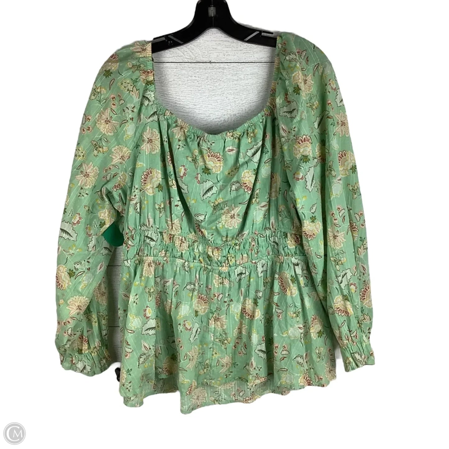 Top Long Sleeve By Torrid In Green, Size: 2x