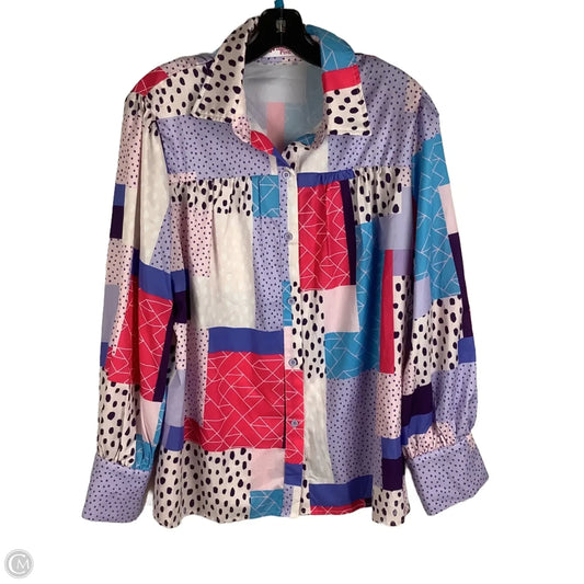 Top Long Sleeve By Almost Pink In Multi-colored, Size: Xl