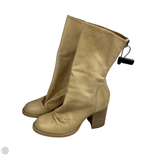 Boots Mid-calf Heels By Free People In Tan, Size: 7.5 (38)
