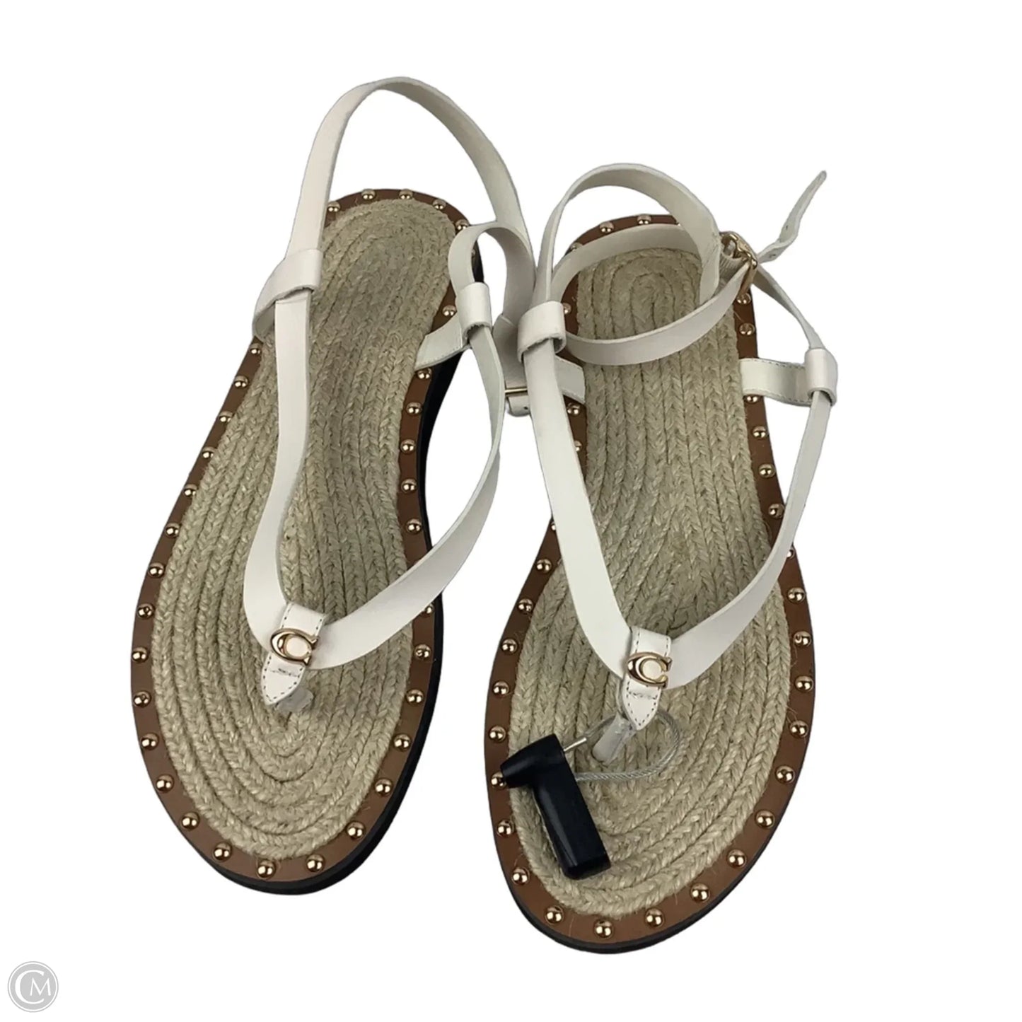 Sandals Designer By Coach In Cream, Size: 9.5