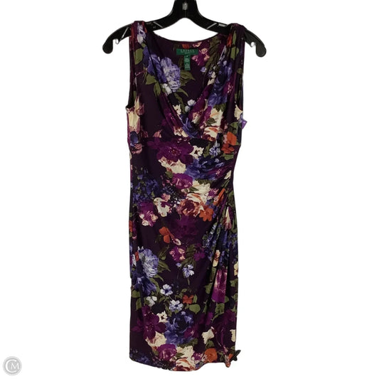 Dress Party Short By Lauren By Ralph Lauren In Floral Print, Size: 4