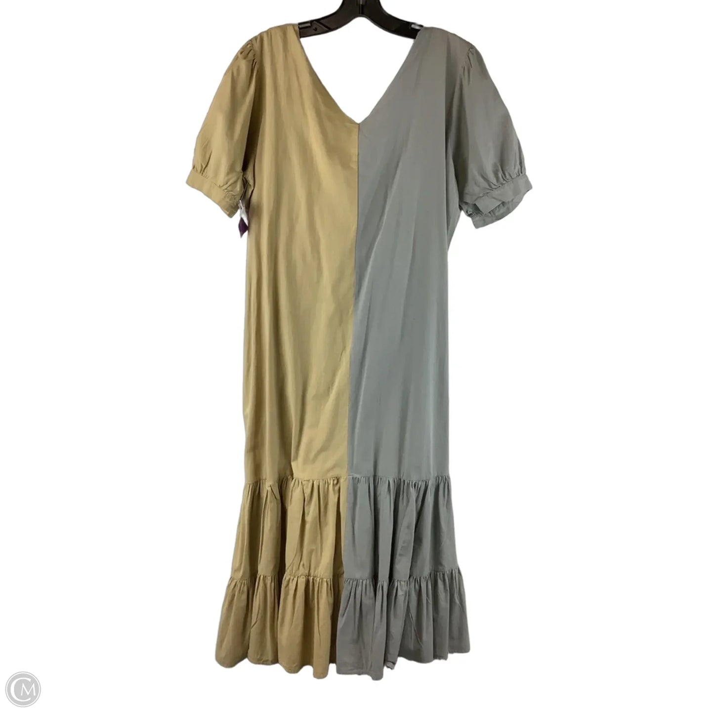 Dress Casual Maxi By Cmc In Grey & Tan, Size: M