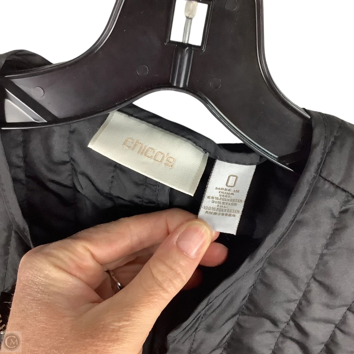 Vest Puffer & Quilted By Chicos In Black, Size: S