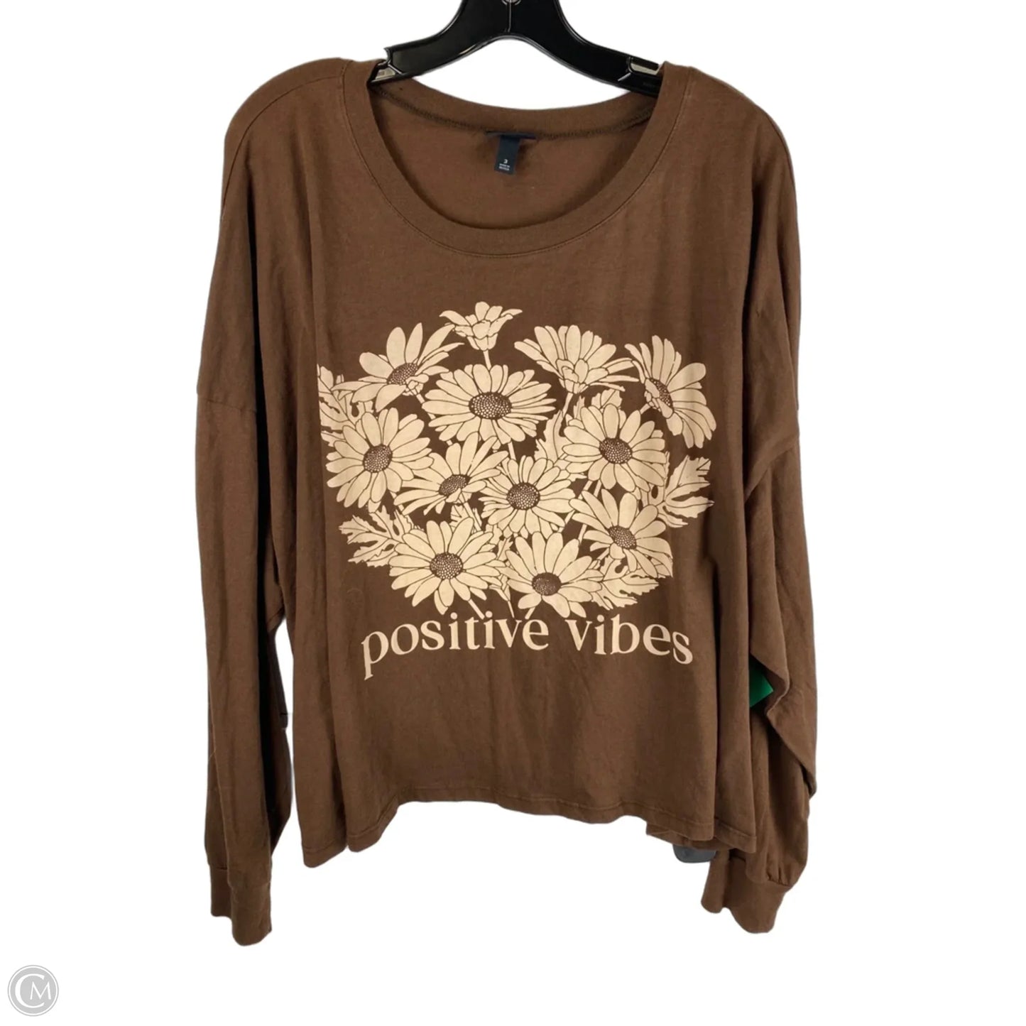 Top Long Sleeve By Torrid In Brown, Size: 3x