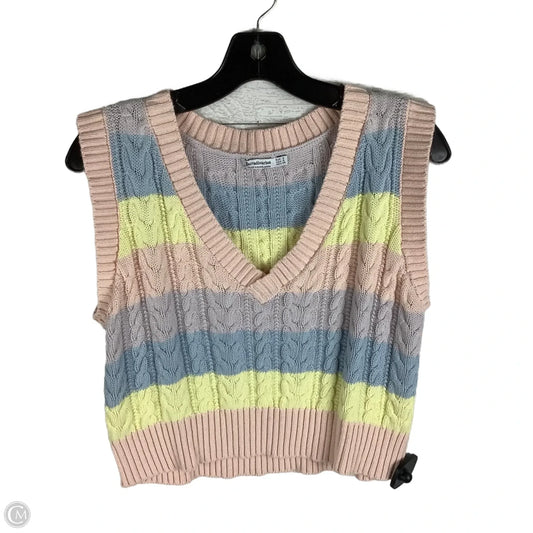 Vest Sweater By Stradivarius In Multi-colored, Size: S