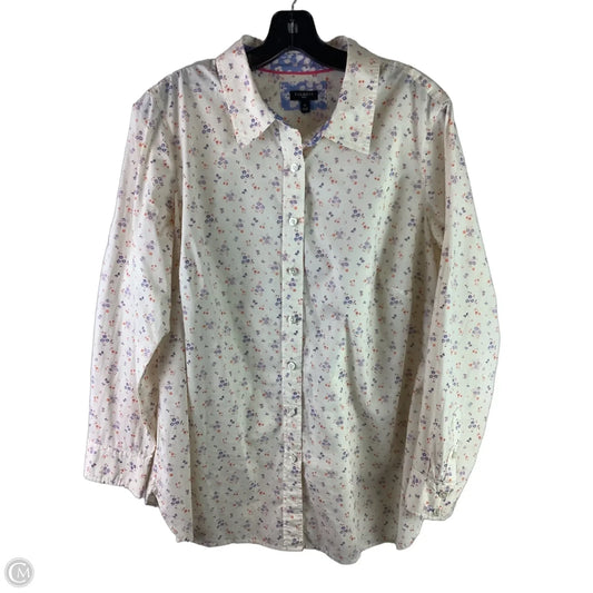 Top Long Sleeve By Talbots In Floral Print, Size: 1x