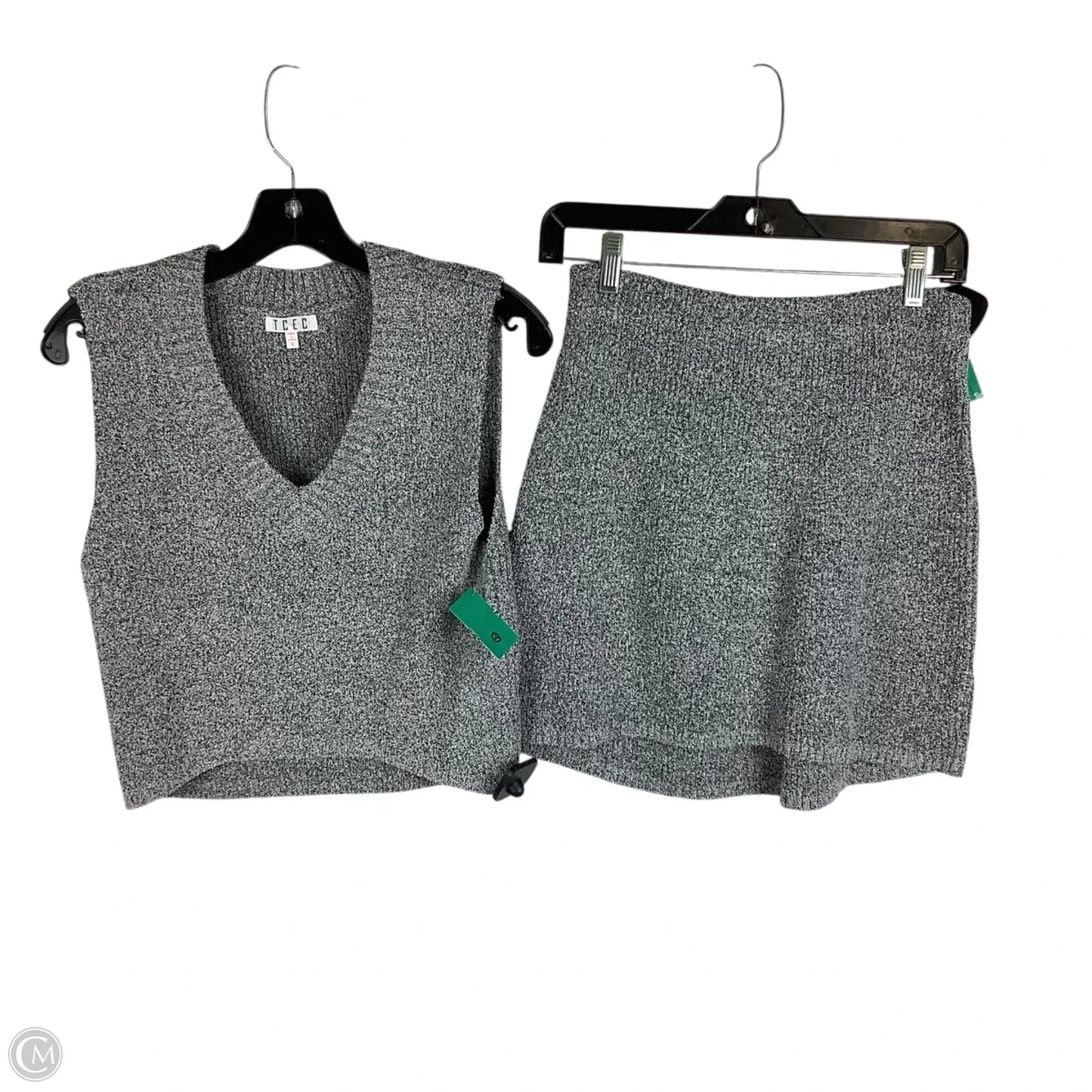 Skirt Set 2pc By Tcec In Grey, Size: S
