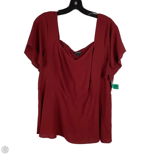 Top Short Sleeve By Torrid In Red, Size: 2x