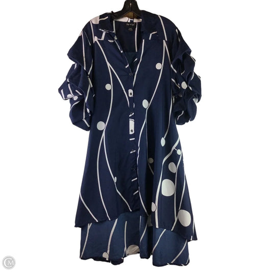 Dress Casual Midi By Clothes Mentor In Navy, Size: 1x