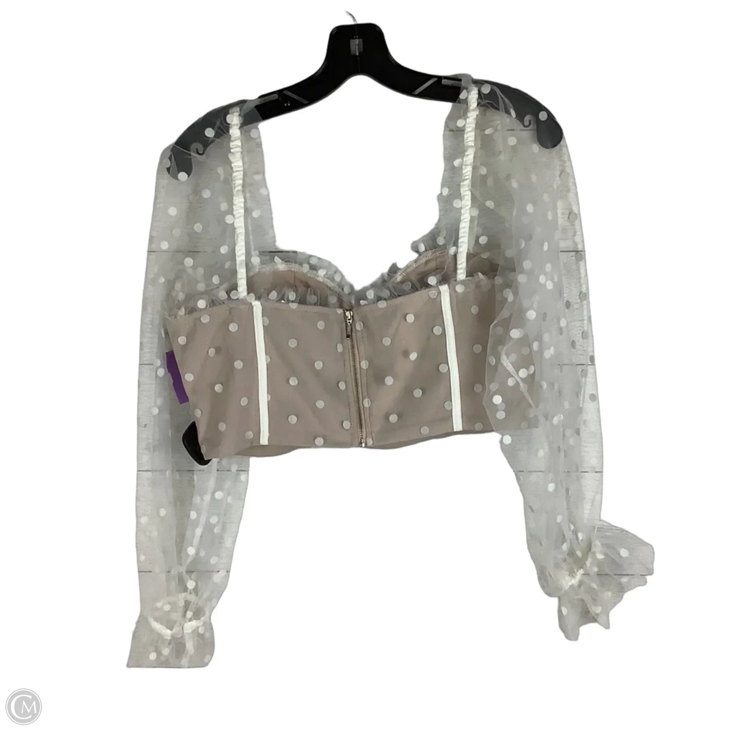 Top Long Sleeve By Clothes Mentor In White, Size: Xl (US 10)