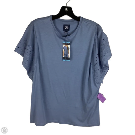Top Short Sleeve By Gap In Blue, Size: L