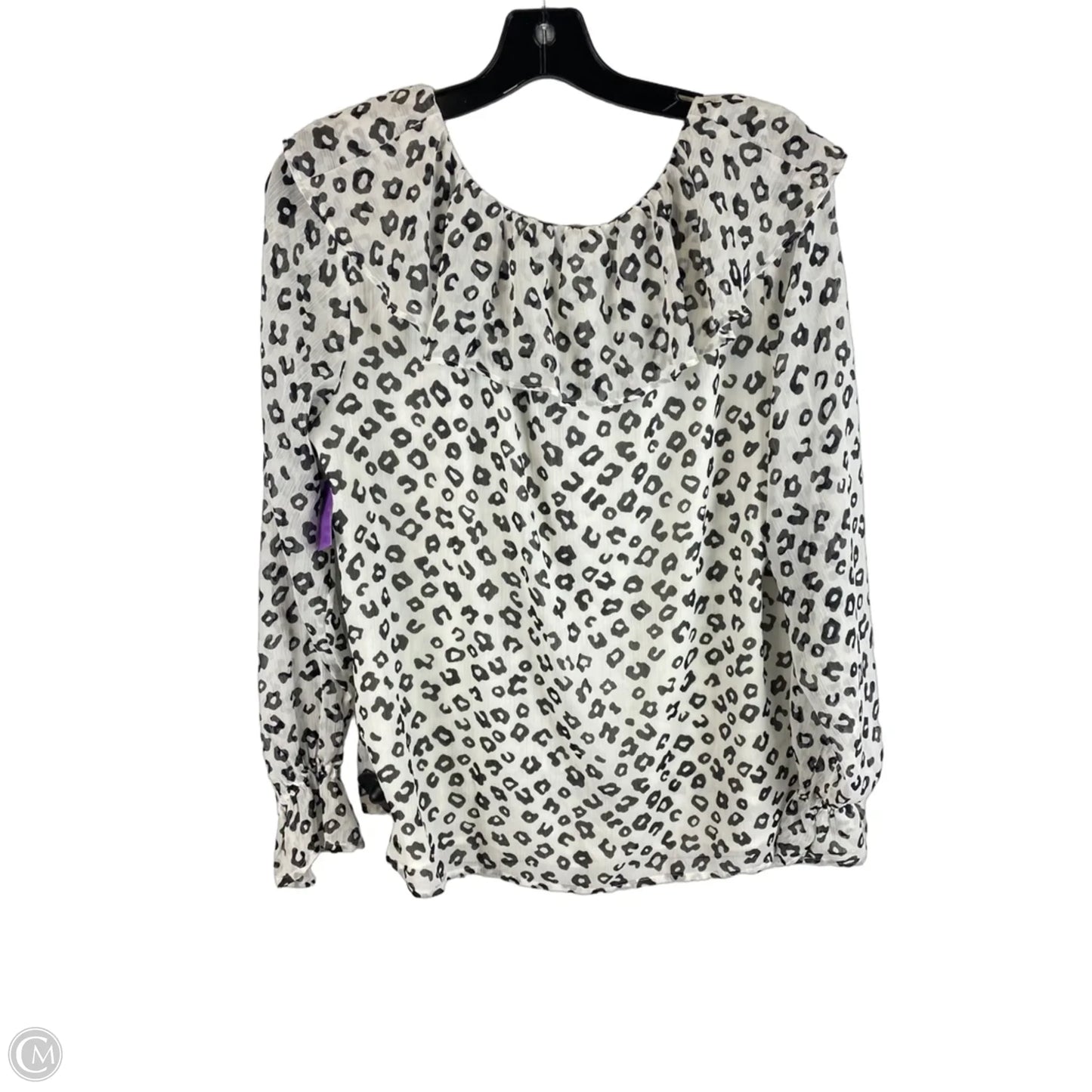 Top Long Sleeve By Loft In White, Size: M
