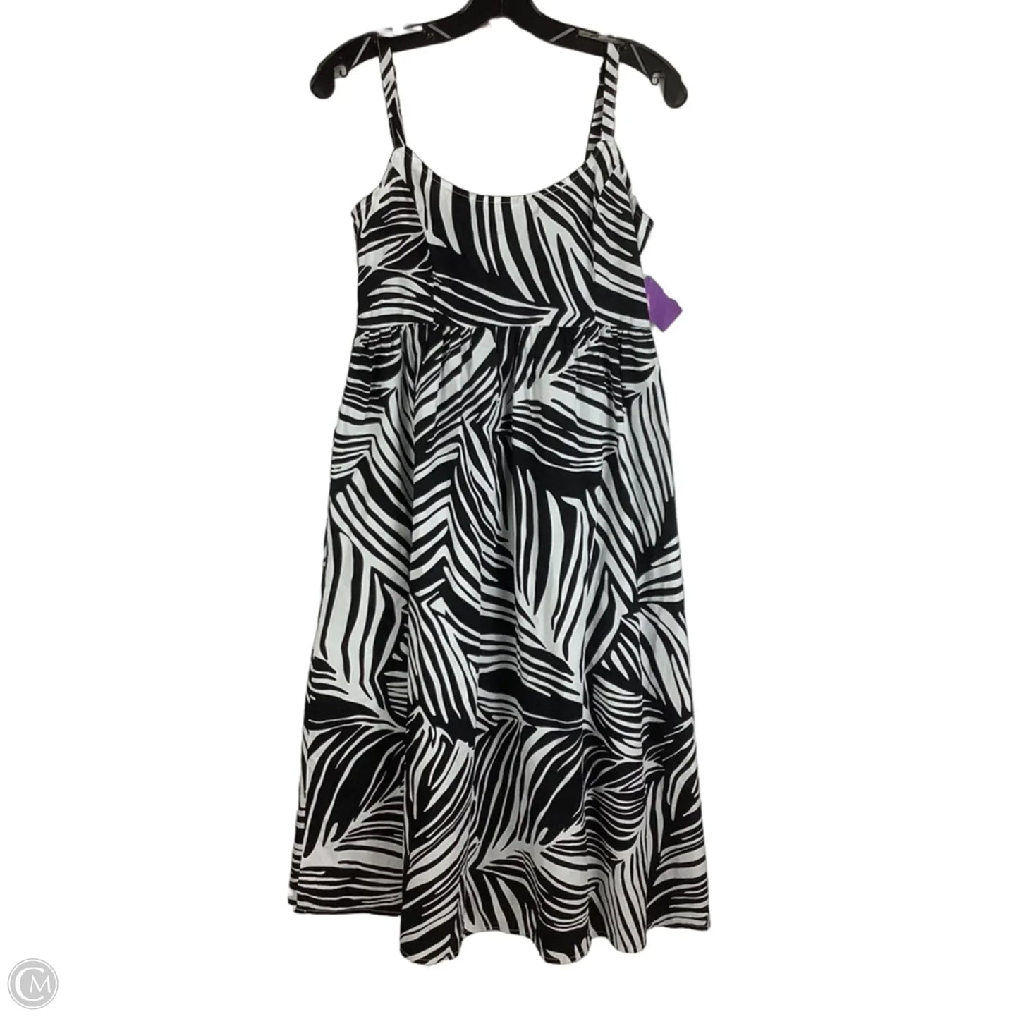 Dress Casual Midi By Clothes Mentor In Black & White, Size: S
