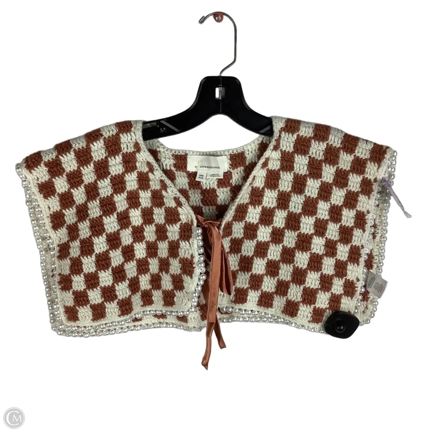 Shawl By Anthropologie In Checkered Pattern, Size: Osfm