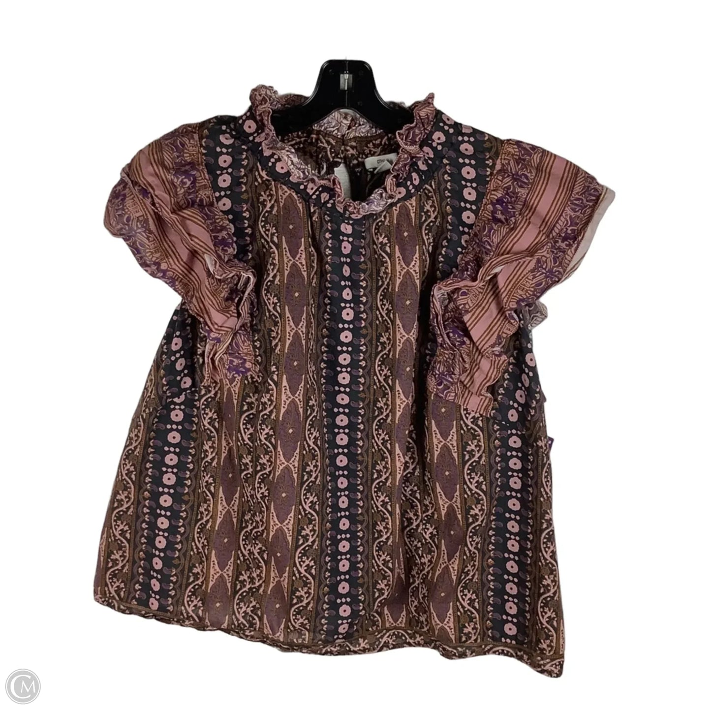 Top Short Sleeve By Cmc In Purple, Size: 3x