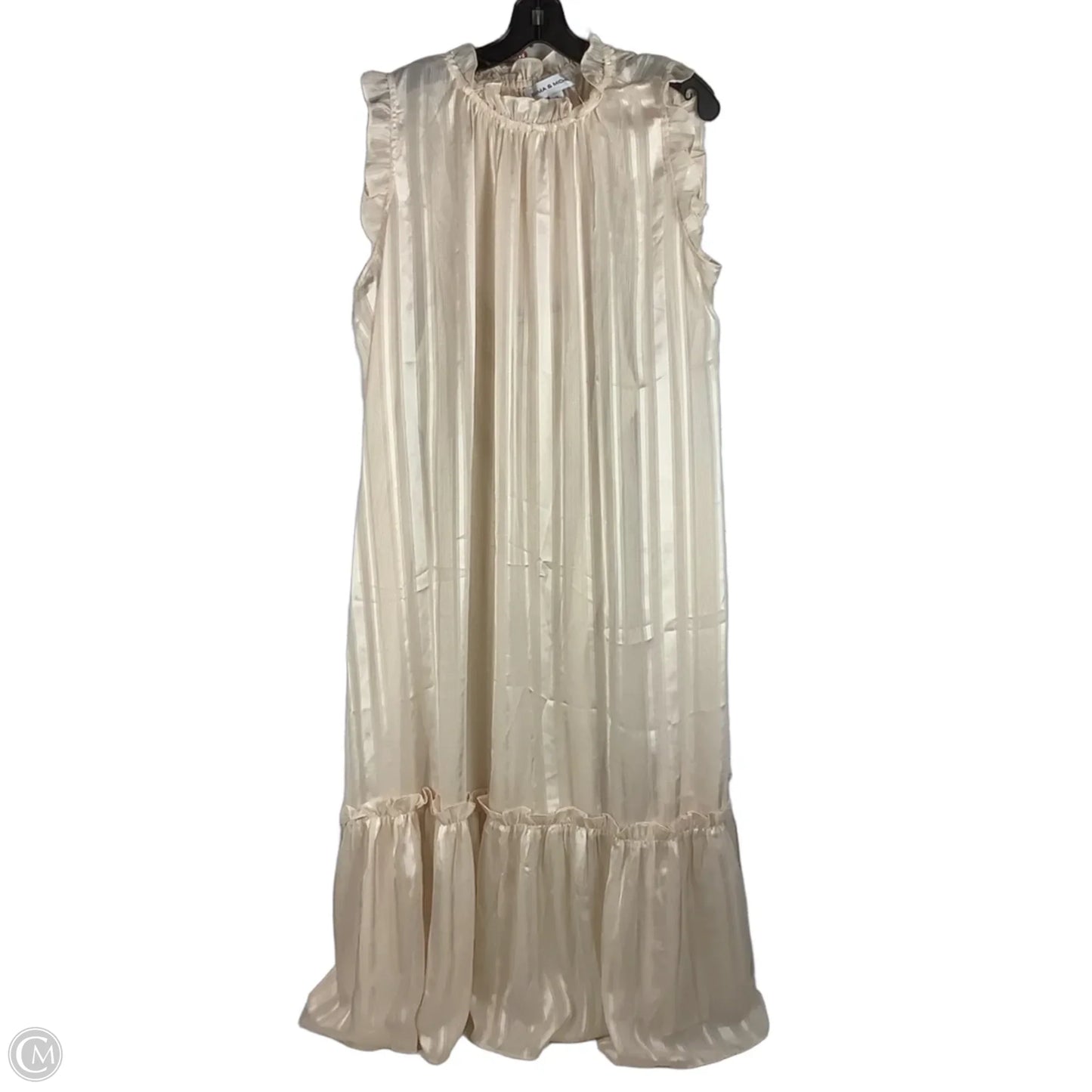 Dress Party Long By Emma And Michele In Cream, Size: Xl