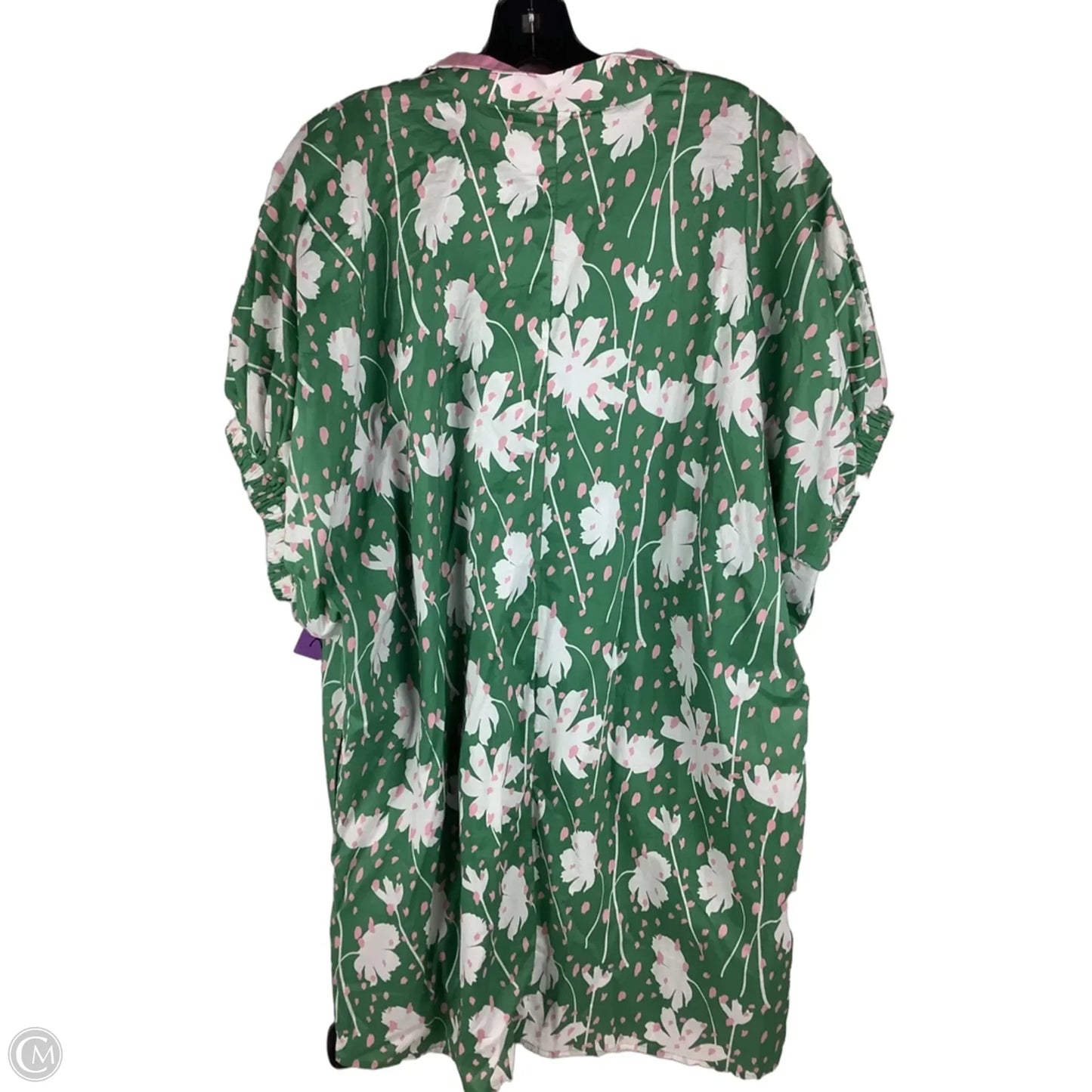 Dress Casual Short By Entro In Green & Pink, Size: M