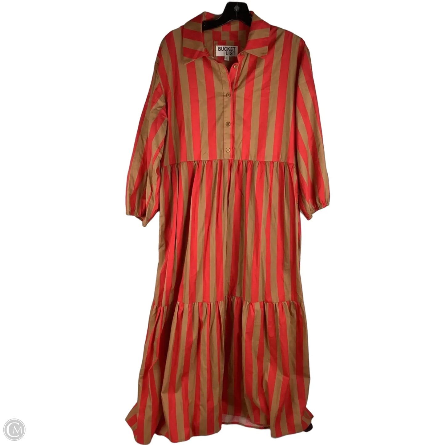 Dress Casual Maxi By Bucketlist In Striped Pattern, Size: S