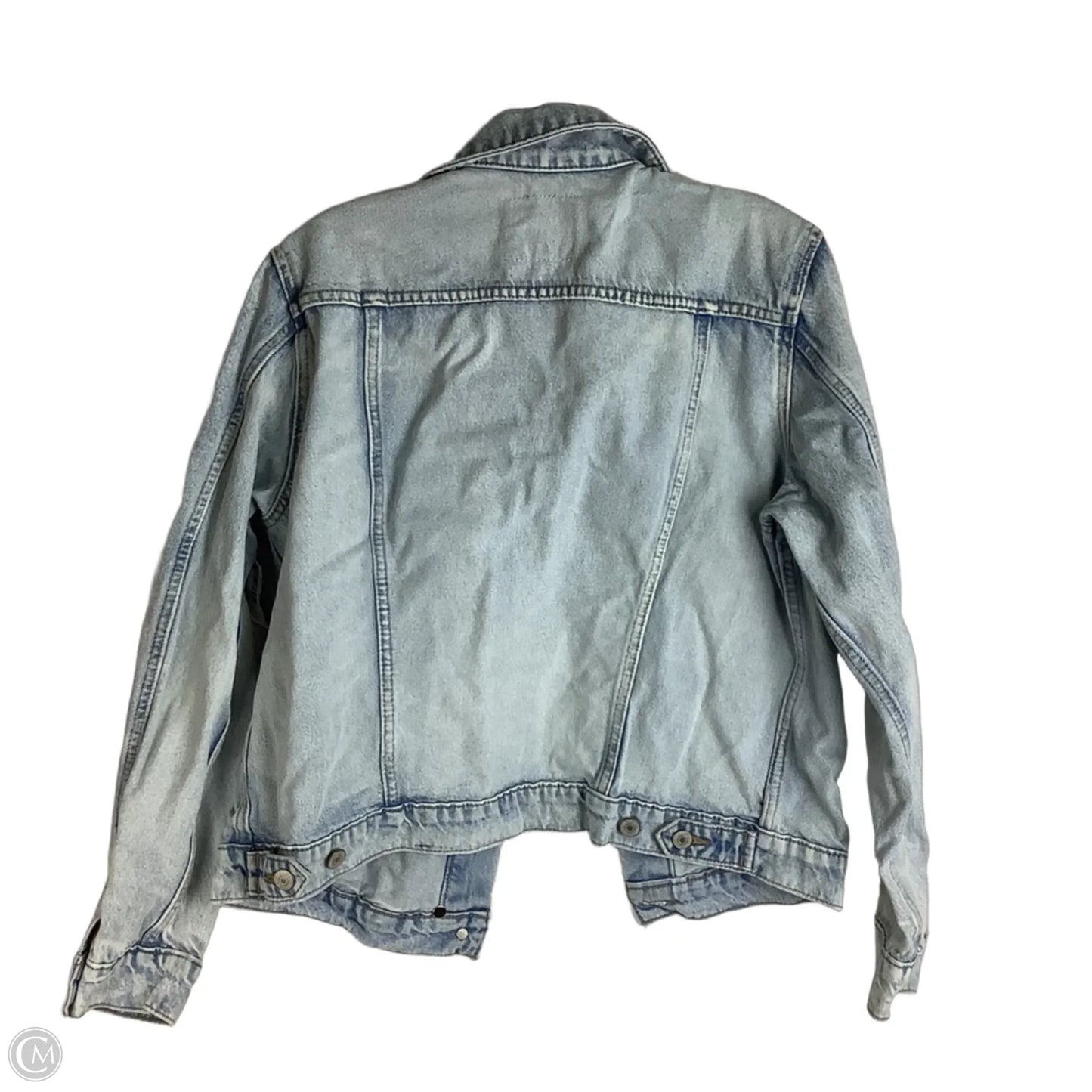 Jacket Denim By Lucky Brand In Blue Denim, Size: L