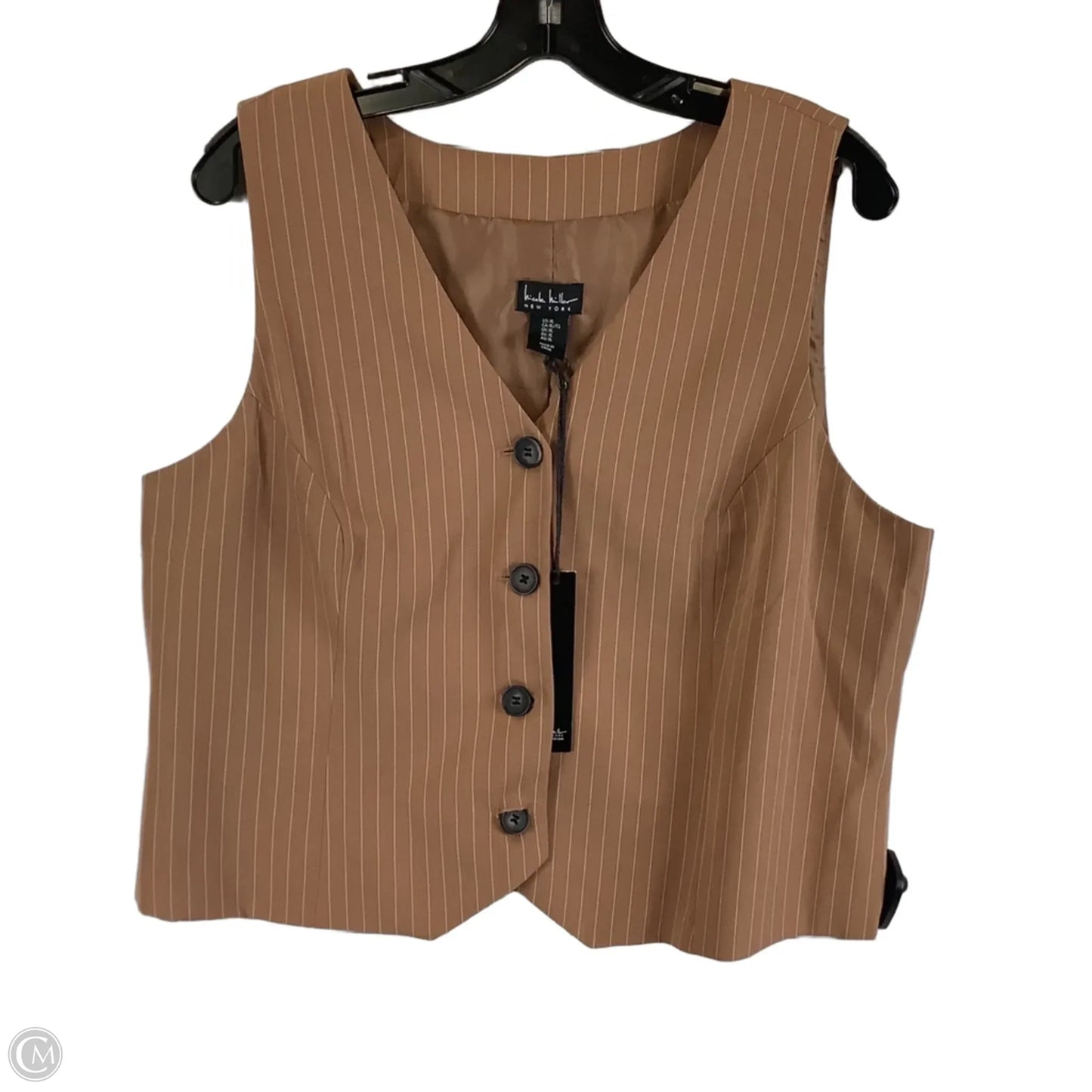 Vest Other By Nicole Miller In Brown, Size: Xl