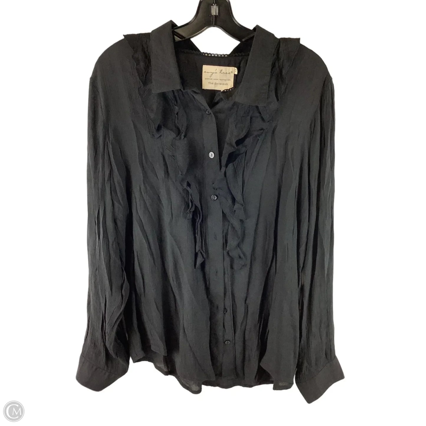 Top Long Sleeve By Cmc In Black, Size: Xl