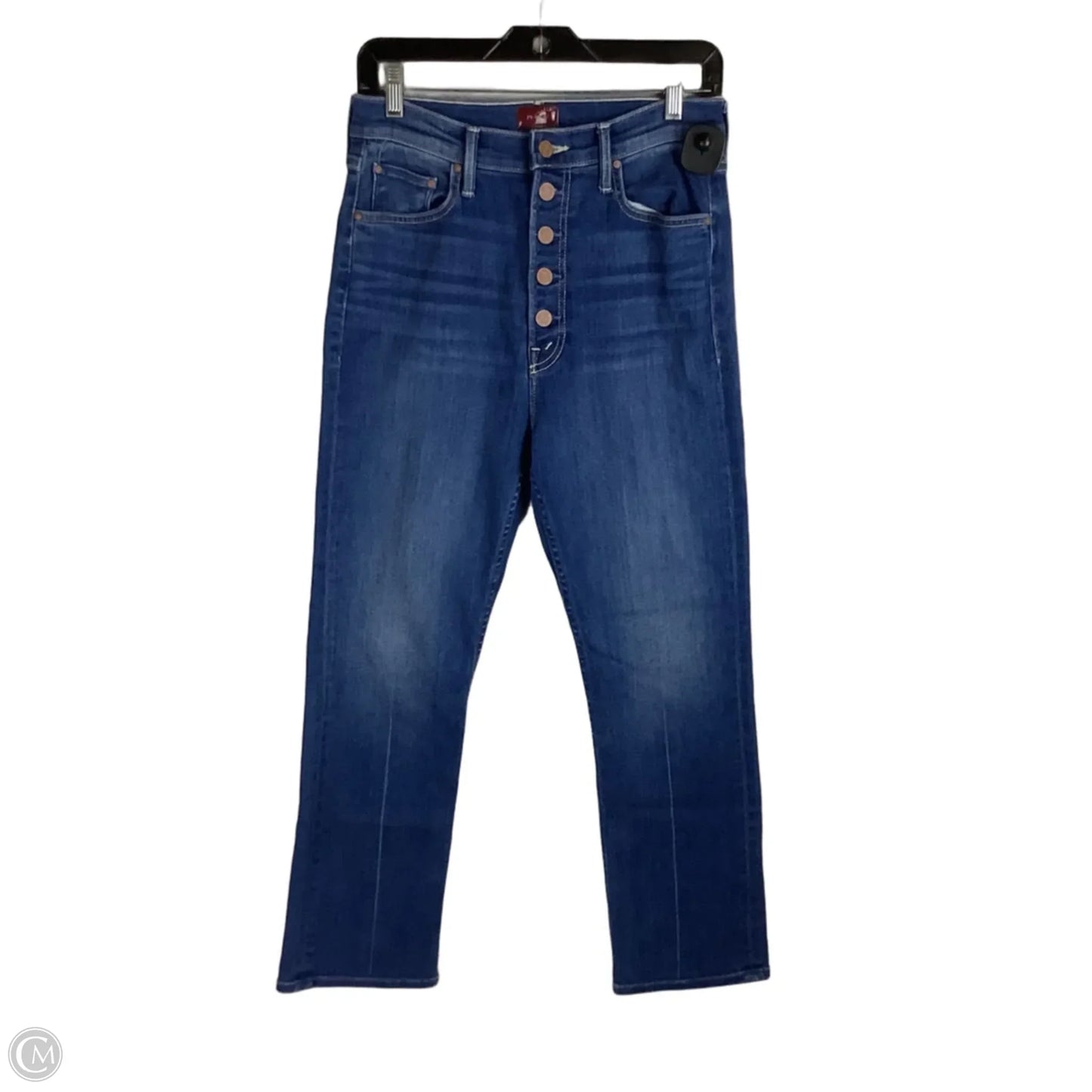 Jeans Straight By Mother In Blue Denim, Size: 10 (30)