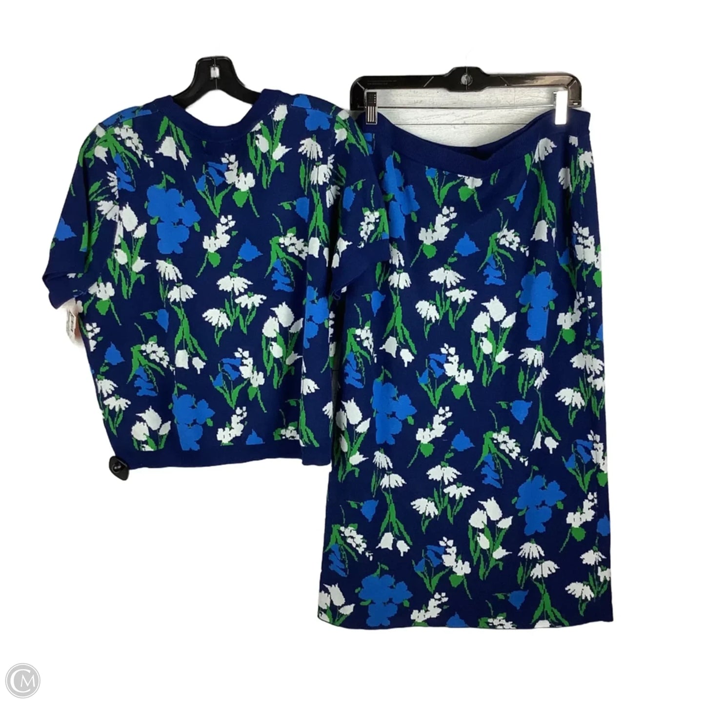 Skirt Set 2pc By Target-designer In Floral Print, Size: 1X top/XL bottoms