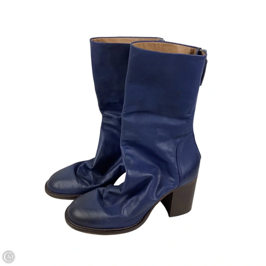 Boots Mid-calf Heels By Free People In Blue, Size: 37.5