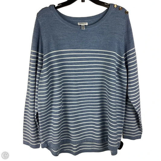 Sweater By Croft And Barrow In Blue, Size: 1x