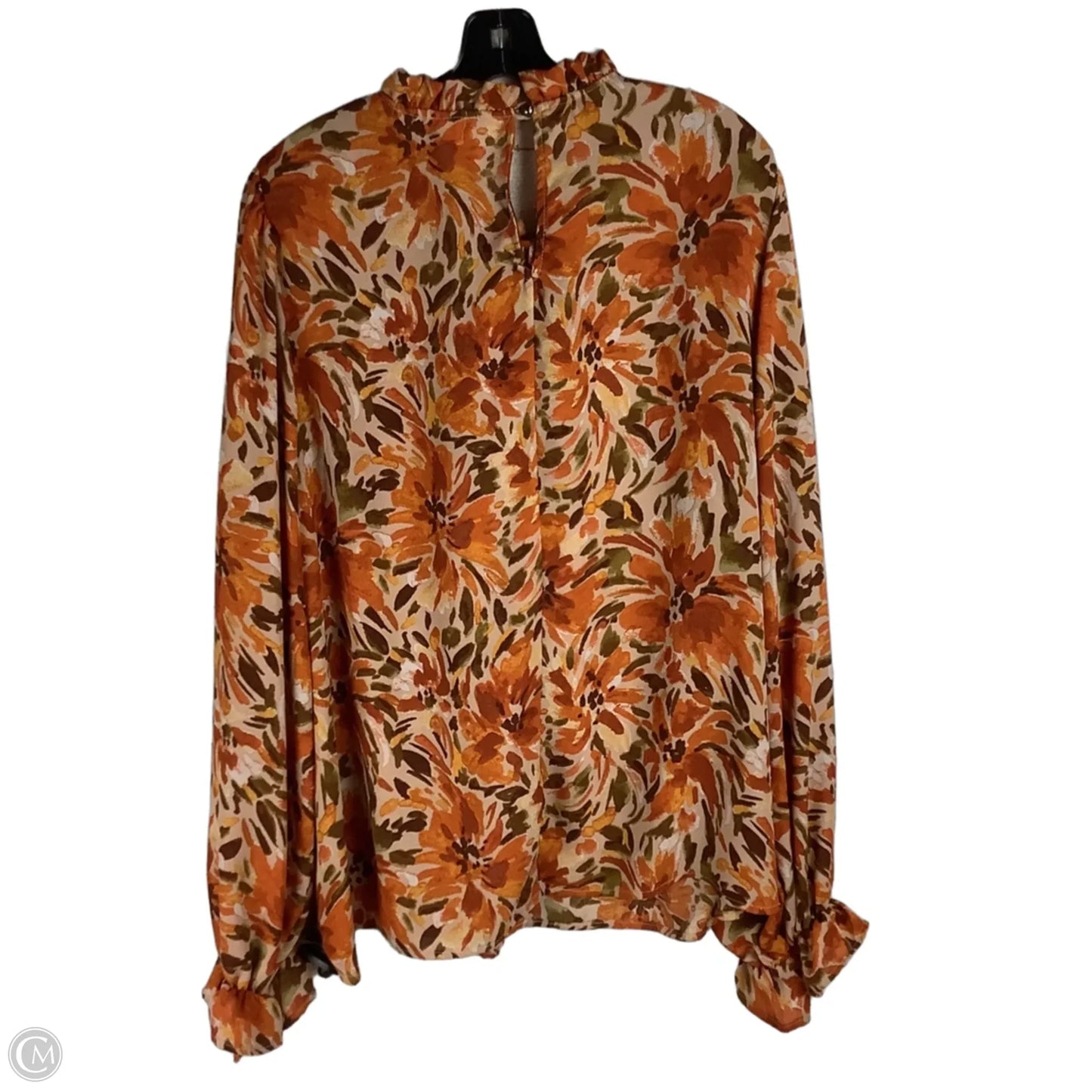 Top Long Sleeve By Haptics In Orange, Size: 1x