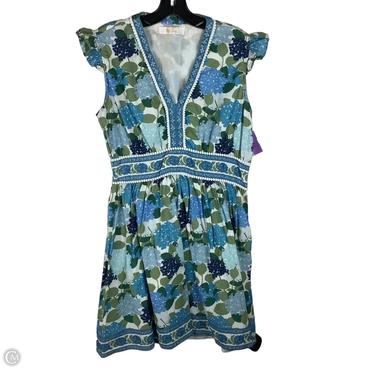 Dress Casual Short By Cmc In Blue & Green, Size: S