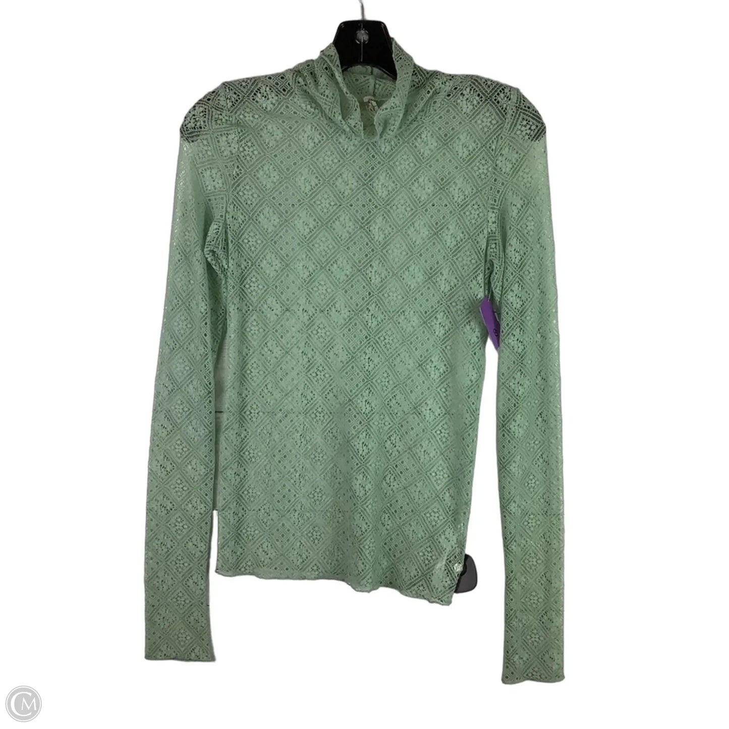 Top Long Sleeve By Cmc In Green, Size: S