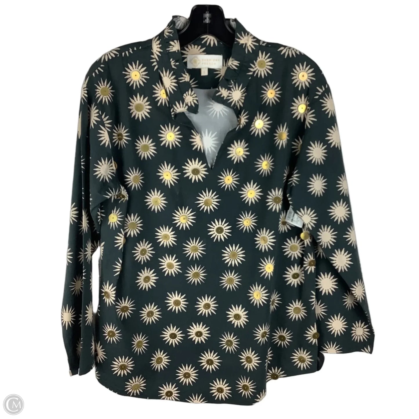Top Long Sleeve By Cmc In Grey, Size: S