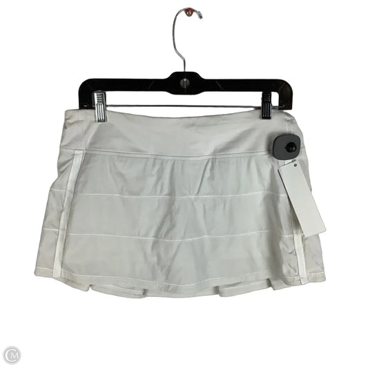 Athletic Skirt By Lululemon In White, Size: 8