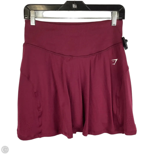 Athletic Skort By Gym Shark In Maroon, Size: L