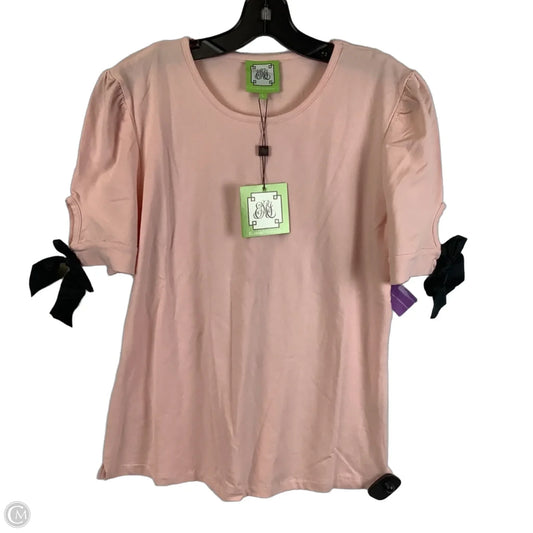 Top Short Sleeve By Elizabeth Mckay In Pink, Size: L