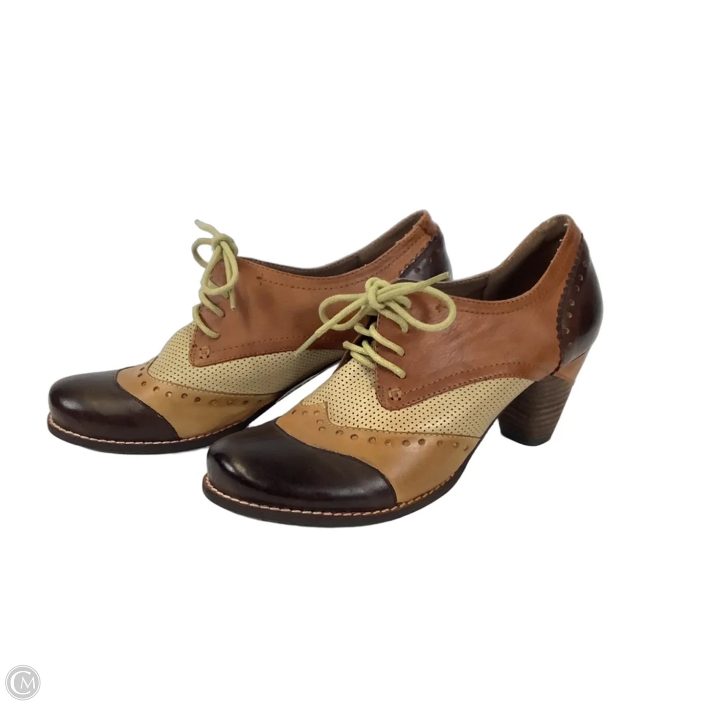 Shoes Heels Block By Spring Step In Brown, Size: 7.5