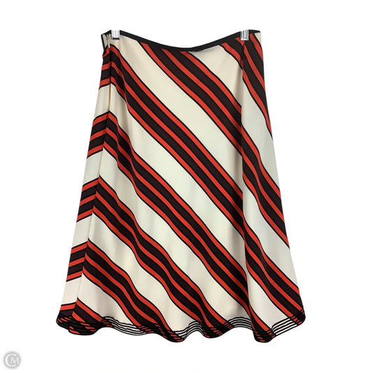 Skirt Designer By Tory Burch In Orange & White, Size: 4