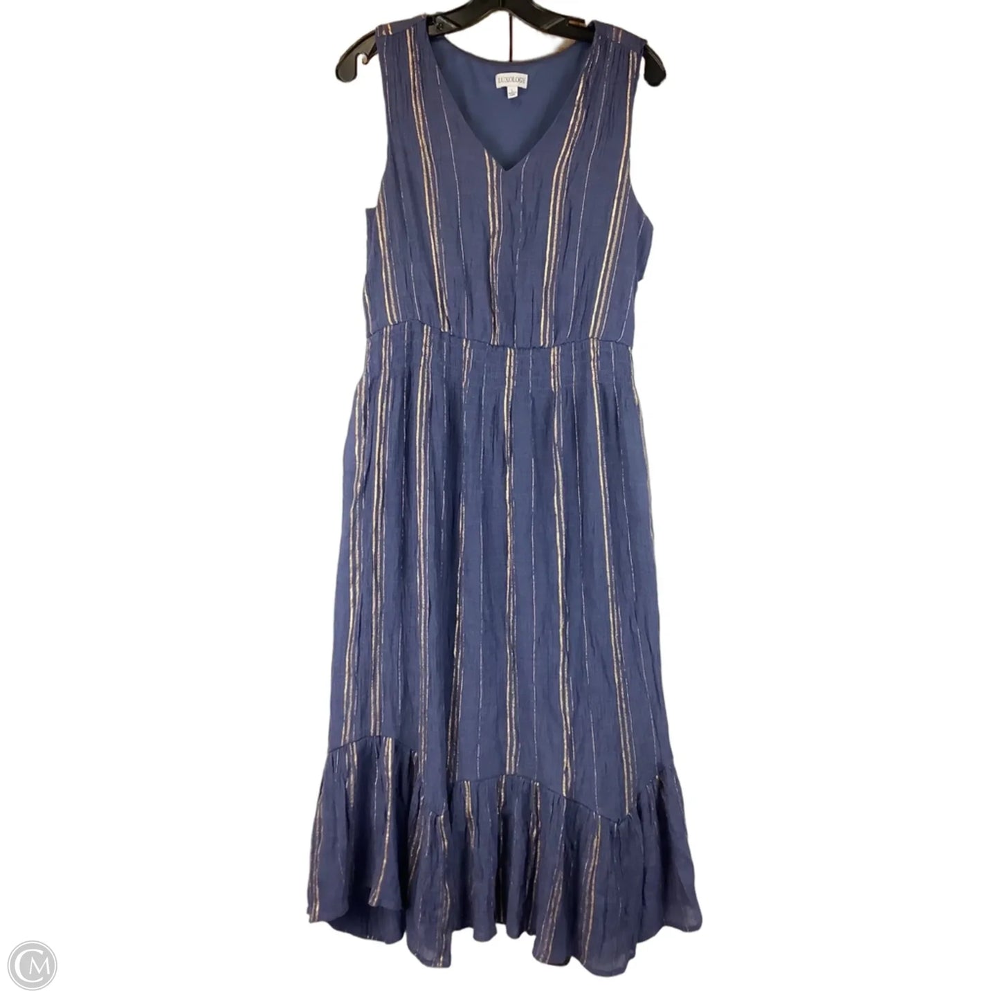 Dress Casual Maxi By Luxology In Blue, Size: L